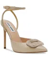 Steve Madden Vienna Pointed Toe Ankle Strap Pump In Gold