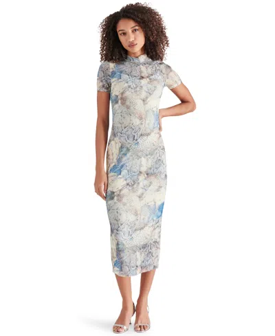 Steve Madden Women's Viv Short-sleeve Midi Dress In Multi