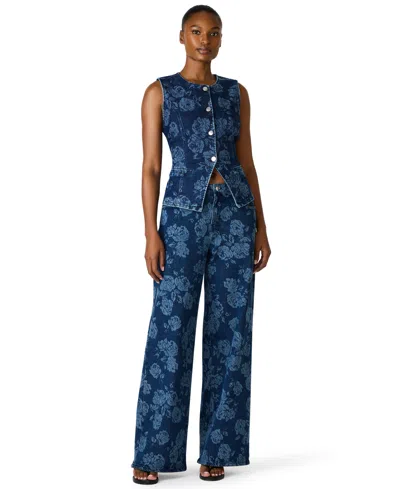 Steve Madden Women's Welsey Crewneck Top In Blue