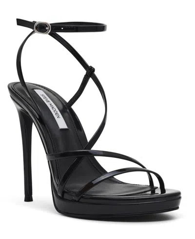 Steve Madden Women's Wess Ankle Strap Platform Stiletto Sandals In Black