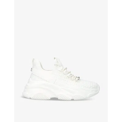 Steve Madden Womens White Project Chunky-sole Woven Low-top Trainers