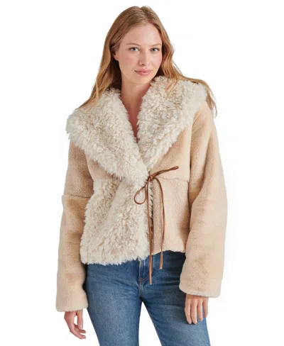 Steve Madden Women's Winterlyn Faux-fur Jacket In Natural