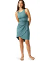 Steve Madden Archer Side Tie Sleeveless Dress In Blue