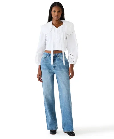 Steve Madden Women's Wrenn Long-sleeve Top In White