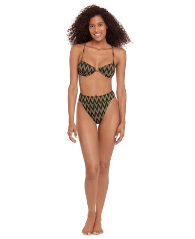 Steve Madden Women's X-back Demi Underwire Swim Top In Multi