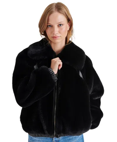 Steve Madden Women's Zephrine Faux-fur Jacket In Black