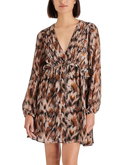 Steve Madden Womens Above Knee Printed Mini Dress In Multi