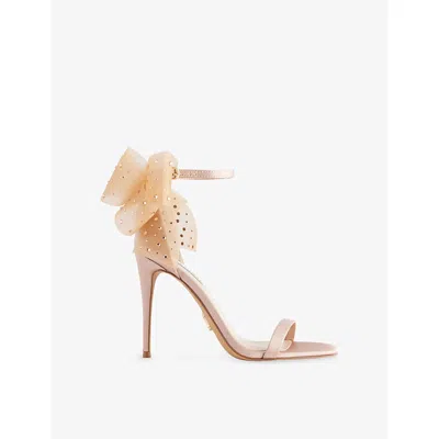 Steve Madden Womens Beige Nikole Satin Heels Eur 39 / 6 Uk In Brown