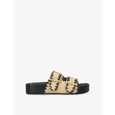 Steve Madden Womens Beige Oth On Deck Raffia Sandals Eur 41 / 8 Uk