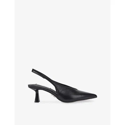 Steve Madden Womens Black Alari Leather Slingbacks Eur 39 / 6 Uk