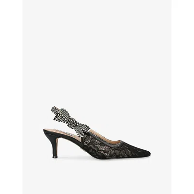 Steve Madden Womens  Ensemble Lace Heeled Pumps In Black