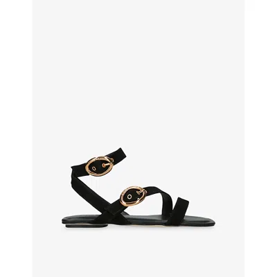 Steve Madden Womens Black Karmin Suede Sandals Eur 39 / 6 Uk
