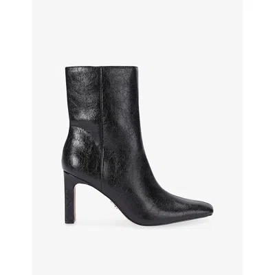 Steve Madden Womens Black Morph Faux-leather Heeled Ankle Boots Eur 39 / 6 Uk