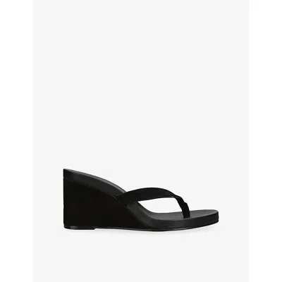 Steve Madden Playing Wedge Sandal In Black