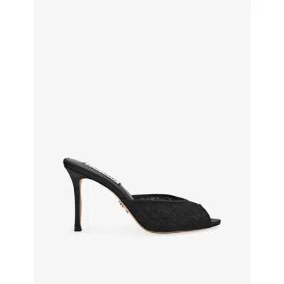 Steve Madden Womens Black Rollout Lace Mules Eur 39 / 6 Uk