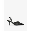 Steve Madden Womens Serenade Lace Heeled Courts Blac In Black