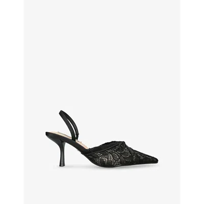 Steve Madden Womens Serenade Lace Heeled Courts Blac In Black