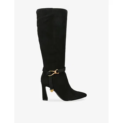 STEVE MADDEN WOMENS BLACK SIRRENS SUEDE BOOTS EUR 37 / 4 UK