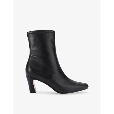Steve Madden Womens Black Willah Heeled Faux-leather Ankle Boots Eur 41 / 8 Uk