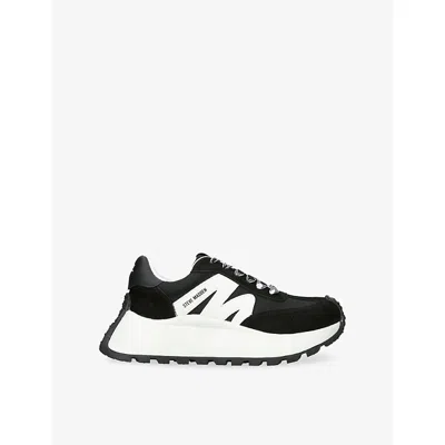 Steve Madden Womens Black/comb Supercampo Woven Trainers Eur 40 / 7 Uk