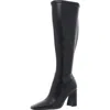 Steve Madden Womens Block Heel Man Made Knee-high Boots In Black