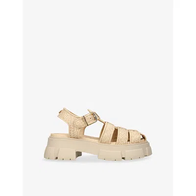 Steve Madden Womens  Amina Woven Sandals In Bone