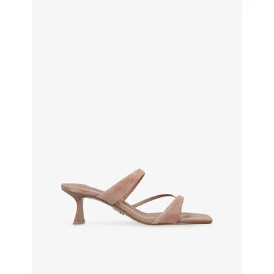 Steve Madden Womens  Ajay Heeled Suede Sandals In Brown