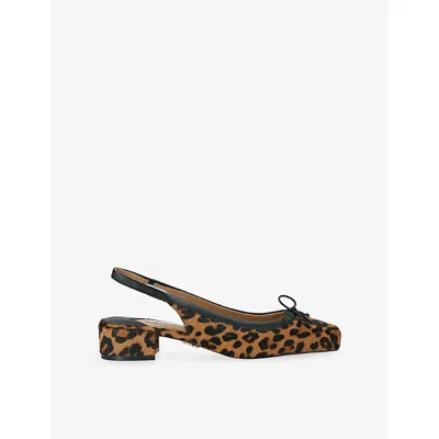 Steve Madden Womens Brown/oth Loved Leather Slingback Courts Eur 38/5 Uk