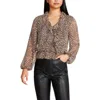 Steve Madden Womens Cascade Ruffle Dressy Blouse In Multi