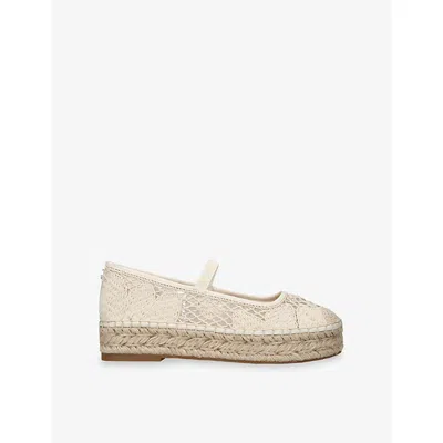 Steve Madden Womens Cream Candi 1 Woven Espadrille Sandals Eur 38/5 Uk In White