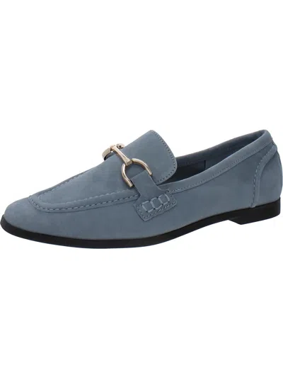 Steve Madden Womens Cushioned Footbed Horsebit Loafers In Blue
