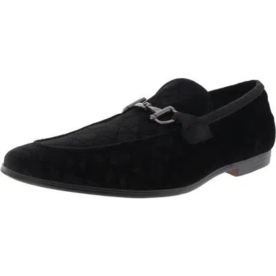 Steve Madden Womens Cushioned Footbed Velvet Loafers In Black