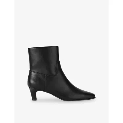 Steve Madden Womens Davis Faux-leather Heeled Ankle Boots Black Eur 40 / 7 Uk