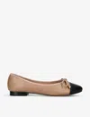 Steve Madden Ellison Womens Faux Leather Slip-on Ballet Flats In Tan Comb