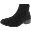 Steve Madden Womens Embellished Faux Suede Ankle Boots In Black