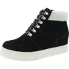 Steve Madden Womens Faux Suede Cold Weather Shearling Boots In Black