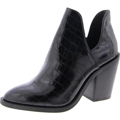 Steve Madden Womens Faux Leather Pointed Toe Shooties In Black