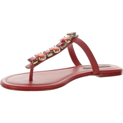 Steve Madden Womens Faux Leather T-strap Thong Sandals In Multi