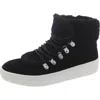 Steve Madden Womens Faux Suede Cold Weather Shearling Boots In Black