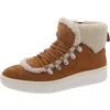 Steve Madden Womens Faux Suede Cold Weather Shearling Boots In Multi