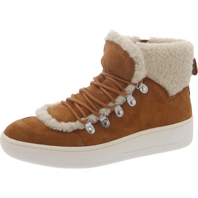 Steve Madden Womens Faux Suede Cold Weather Shearling Boots In Multi