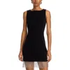 Steve Madden Elenora Embellished Fringe Minidress In Black