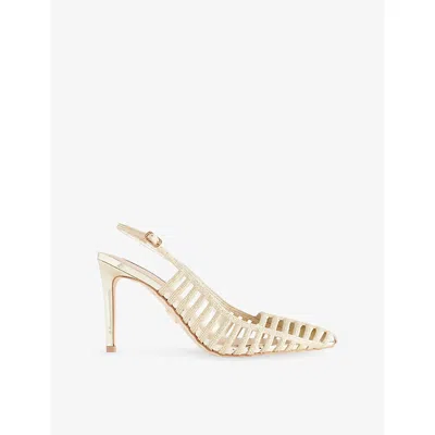 STEVE MADDEN WOMENS GOLD CARLEIGH FAUX-LEATHER HEELS EUR 38/5 UK