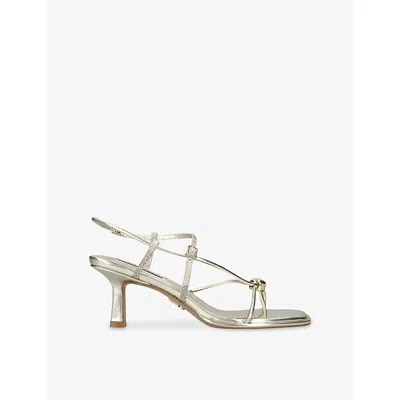 Steve Madden Womens Gold Jackpots Faux-leather Heeled Sandals Eur 39 / 6 Uk