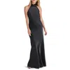 Steve Madden Womens Halter Polyester Evening Dress In Black