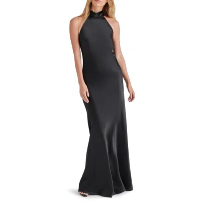 STEVE MADDEN WOMENS HALTER POLYESTER EVENING DRESS