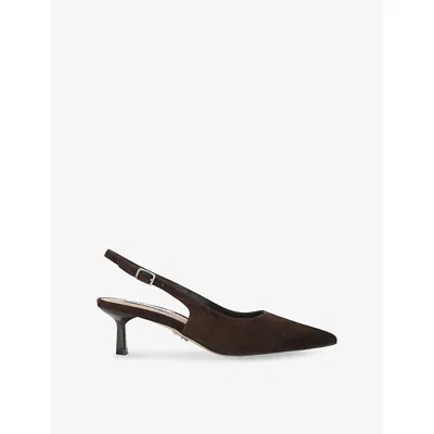 Steve Madden Womens Korra Suede Heeled Pumps Dark Brown Eur 38/5 Uk