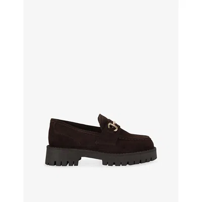Steve Madden Womens Lando Rugged Leather Loafers Dark Brown Eur 42/ 9 Uk