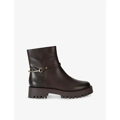 Steve Madden Womens Last Call Leather Ankle Boots Dark Brown Eur 37 / 4 Uk