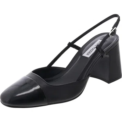 Steve Madden Womens Leather Ankle Strap Pumps In Black